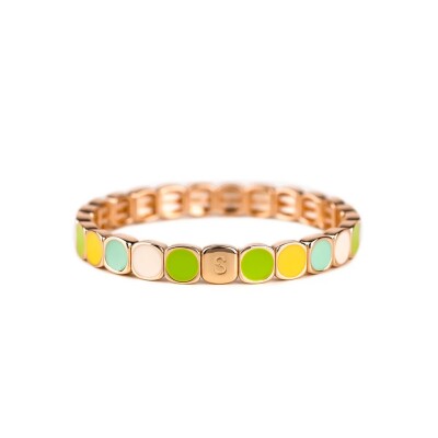 Bracelet Simone à Bordeaux Colormind Midi Club Citron en métal doré émaillé M
