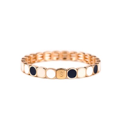 Bracelet Simone à Bordeaux Colormind Midi Long Island en métal doré émaillé M