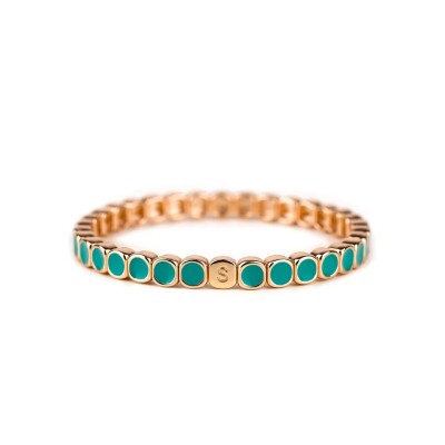 Bracelet Simone à Bordeaux Colormind Mini en métal emaillé Aqua M