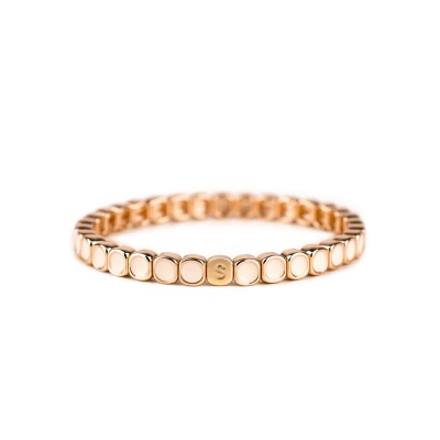 Bracelet Simone à Bordeaux Colormind Mini en métal emaillé Beige M
