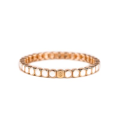 Bracelet Simone à Bordeaux Colormind Mini en métal emaillé Blanc M