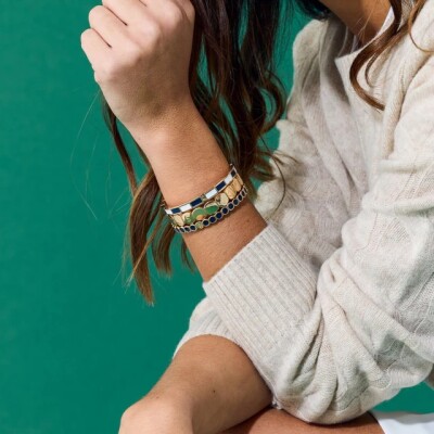 Bracelet Simone à Bordeaux Colormind Mini en métal emaillé Encre M