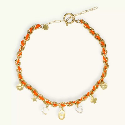 Collier monsens BYZANCE Orange Fluo