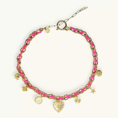 Collier monsens BYZANCE Rose Fluo