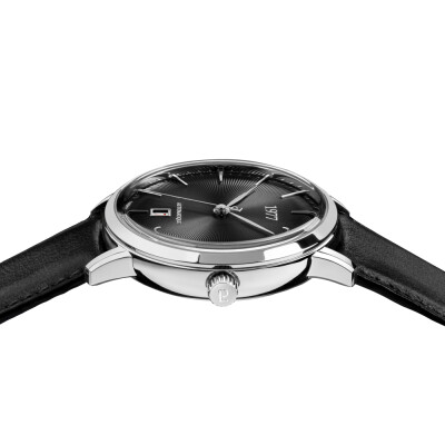 Montre 1977 Edmond Automatique 40mm Cadran noir, cuir noir
