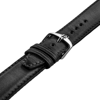 Montre 1977 Edmond Automatique 40mm Cadran bleu glacier, cuir noir
