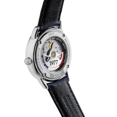 Montre 1977 Edmond Automatique 40mm Cadran bleu, cuir bleu
