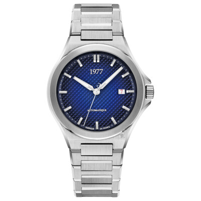 Montre 1977 Arsène Automatique 42,5mm Cadran bleu, bracelet acier