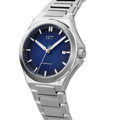 Montre 1977 Arsène Automatique 42,5mm Cadran bleu, bracelet acier