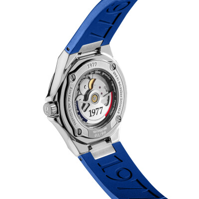 Montre 1977 Arsène Automatique 42,5mm Cadran bleu, bracelet caoutchouc bleu