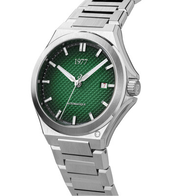 Montre 1977 Arsène Automatique 42,5mm Cadran vert, bracelet acier