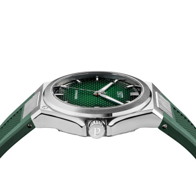 Montre 1977 Arsène Automatique 42,5mm Cadran vert, bracelet caoutchouc vert