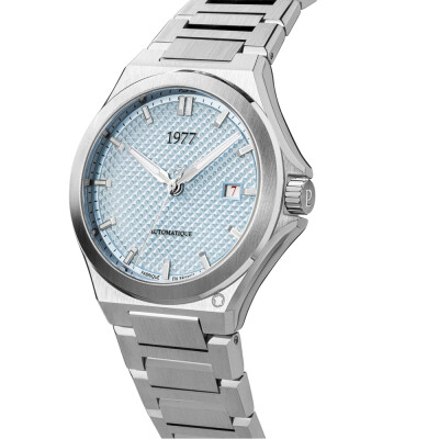 Montre 1977 Arsène Automatique 42,5mm Cadran bleu glacier, bracelet acier