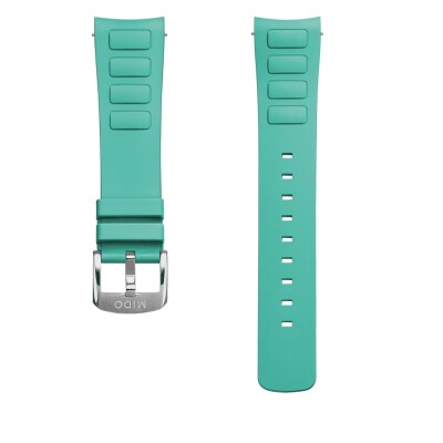 Mido Multifort Tv Big Date Bracelet En Caoutchouc Turquoise