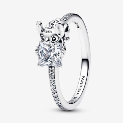 Bague Disney X Pandora Stitch Oxydes de zirconiul, émail et Argent 925/1000e T54
