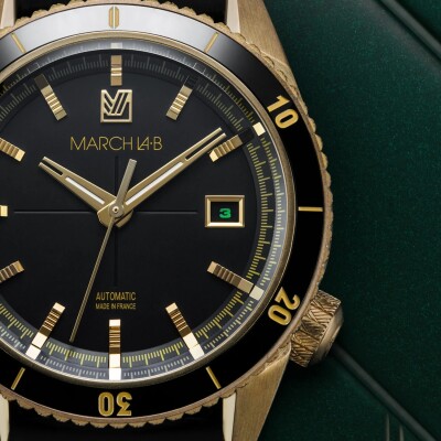 Montre March LA.B Bonzer Bronze Automatique Silicone noir