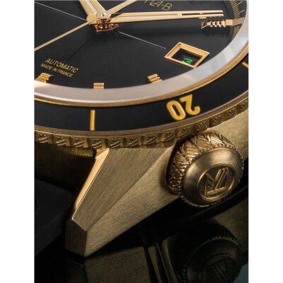 Montre March LA.B Bonzer Bronze Automatique Silicone noir