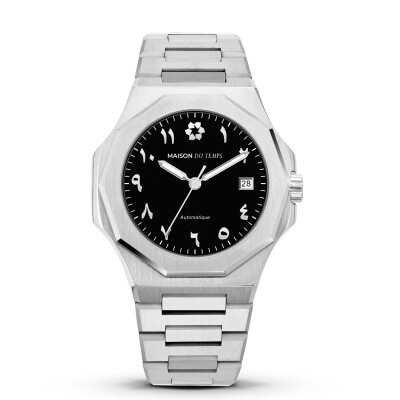 Montre Homme Maison Du Temps MTZETA Arabic Noir Acier