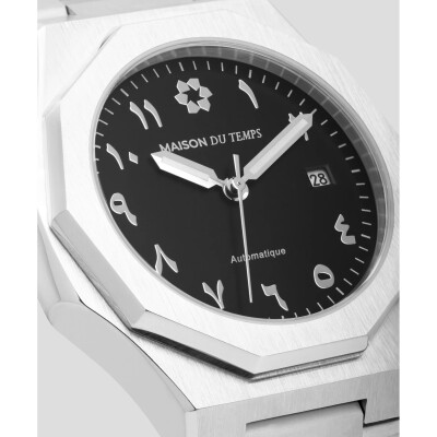 Montre Homme Maison Du Temps MTZETA Arabic Noir Acier