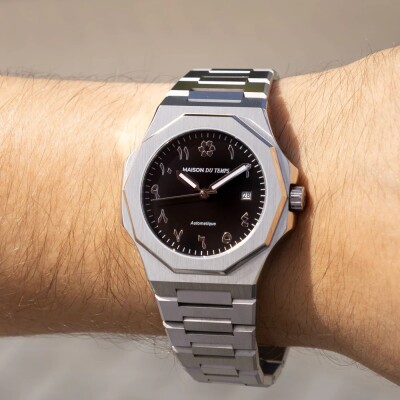 Montre Homme Maison Du Temps MTZETA Arabic Noir Acier