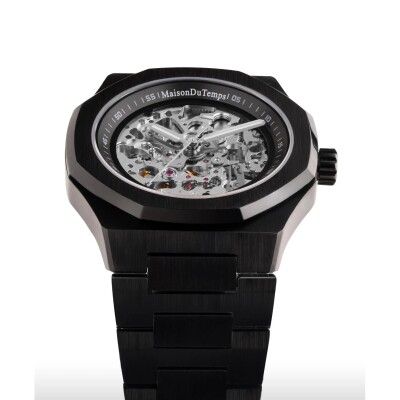 Mntre Homme Maison Du Temps MTBETA 4mm SKELETON Black Edition Acier