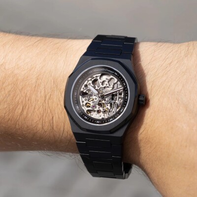 Mntre Homme Maison Du Temps MTBETA 4mm SKELETON Black Edition Acier
