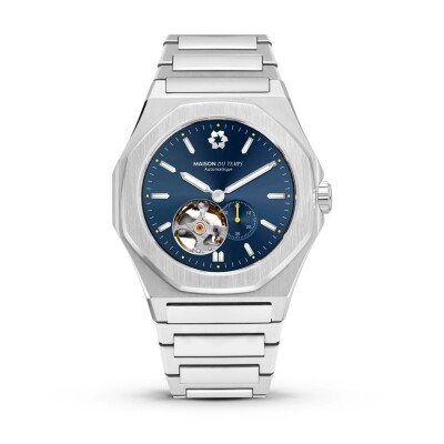 Montre Homme Maison Du Temps MTDELTA Automatique Coeur Ouvert 41mm Bleu Acier