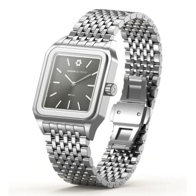 Montre Femme Maison Du Temps MTERIS Quartz Noir Acier