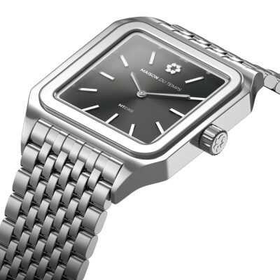Montre Femme Maison Du Temps MTERIS Quartz Noir Acier