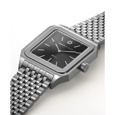 Montre Femme Maison Du Temps MTERIS Quartz Noir Acier
