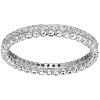 Bague argent pavée de 49 oxydes de zirconium