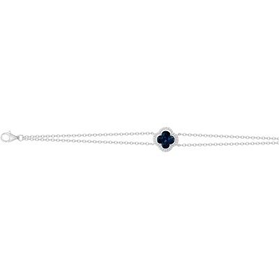 Bracelet chaîne Griffe Rouge en argent, oxydes de zirconium et spinelle synthétique