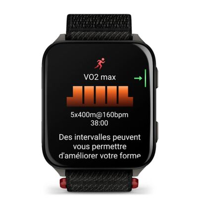 Venu® X1 Noire avec fond de boîtier en titane gris ardoise et bracelet en nylon ComfortFit noir