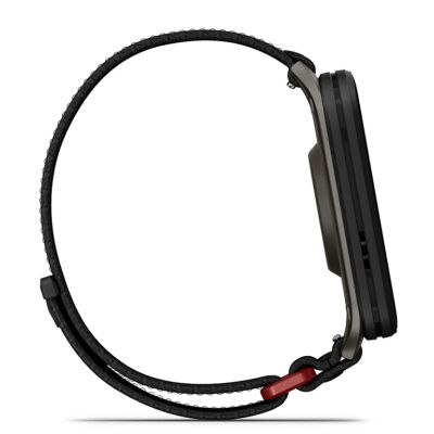 Venu® X1 Noire avec fond de boîtier en titane gris ardoise et bracelet en nylon ComfortFit noir