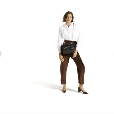 Sac avec rabat Ninon matelassé en cuir de vachette