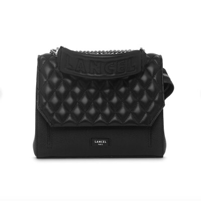 Sac avec rabat Ninon matelassé en cuir de vachette