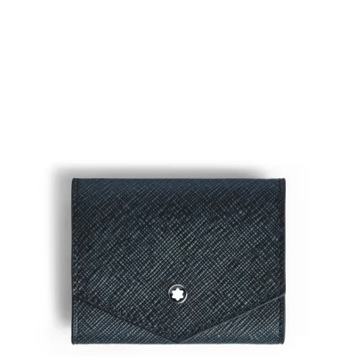 Porte-Monnaie Montblanc Envelope Sartorial Bleu Tweed