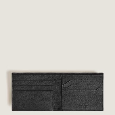 Portefeuille Montblanc 6cc en Cuir Sartorial Tweed Kaki
