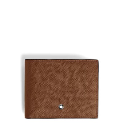 Portefeuille Montblanc 6cc en Cuir Sartorial Fauve