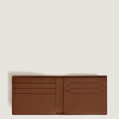 Portefeuille Montblanc 6cc en Cuir Sartorial Fauve