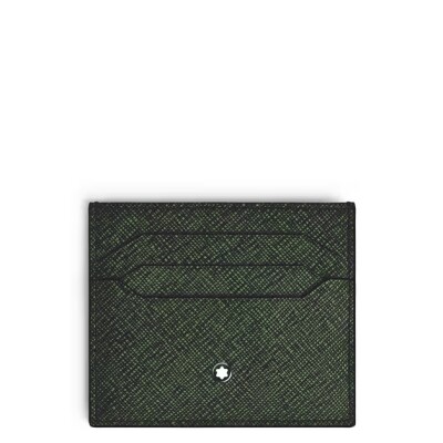 Porte-Cartes Montblanc 6cc en Cuir Sartorial Tweed Kaki