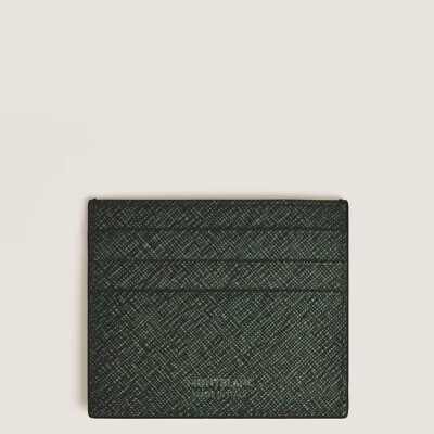Porte-Cartes Montblanc 6cc en Cuir Sartorial Tweed Kaki