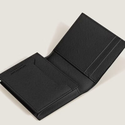 Porte-Cartes Montblanc 4cc en Cuir Sartorial Tweed Bleu