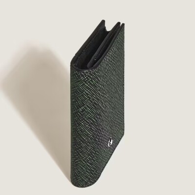 Porte-Cartes Montblanc 4cc en Cuir Sartorial Tweed Kaki