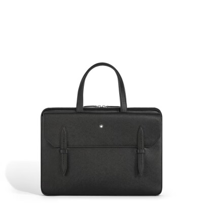 Porte-Documents Montblanc Fin en Cuir Noir Sartorial Zippé
