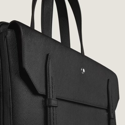 Porte-Documents Montblanc Fin en Cuir Noir Sartorial Zippé