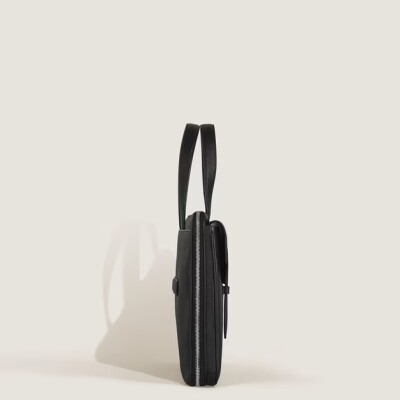 Porte-Documents Montblanc Fin en Cuir Noir Sartorial Zippé