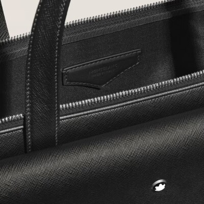 Porte-Documents Montblanc Fin en Cuir Noir Sartorial Zippé