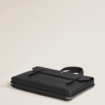 Porte-Documents Montblanc Fin en Cuir Noir Sartorial Zippé