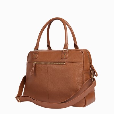 Sac cabas nat & nin Macy Noisette - Cuir grainé